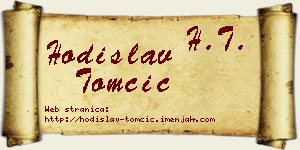 Hodislav Tomčić vizit kartica
